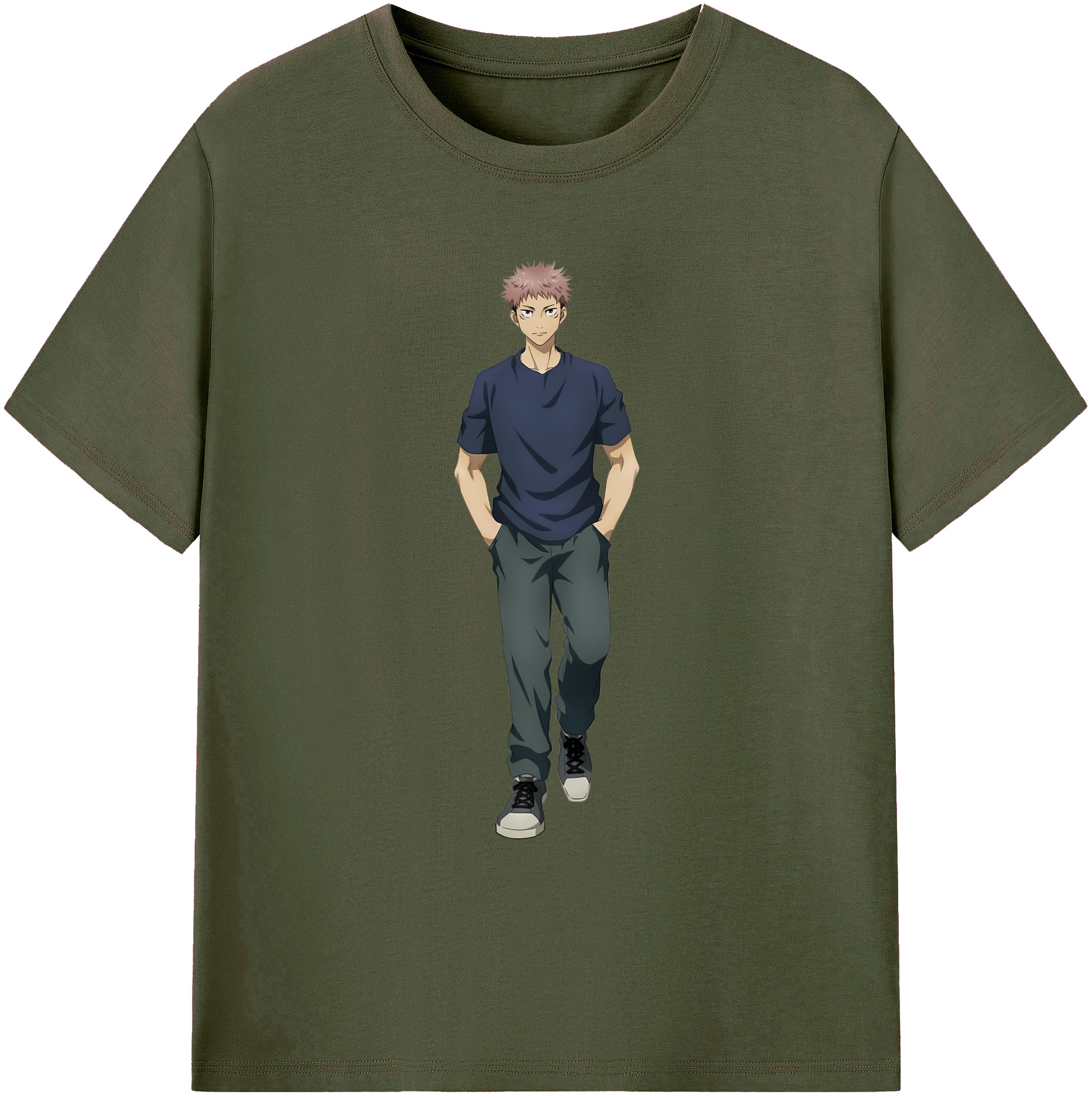 （画像用） 呪術廻戦 Jujutsu Kaisen 綿100％ メンズ半袖Tシャツ｜肌触りやわらか＆通気性